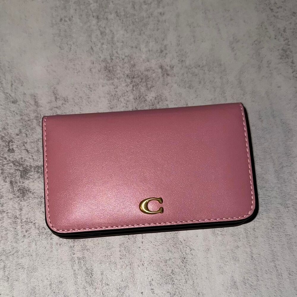 Coach Women's Essential Slim Card Case Peony Pink